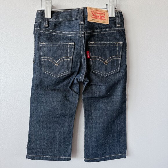 3/$15 Levi’s NWOT 514 Slim Straight jeans 12m dark wash baby pants - Picture 8 of 14